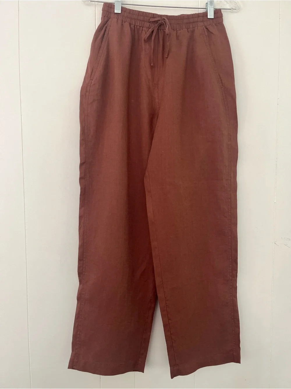 Banana Republic The Getaway Straight Leg Pull On Pant in Linen Size XS